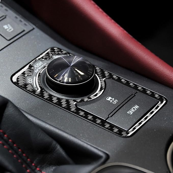 Soft Carbon Fiber Car Interior Interior Shift Side Cover 1/Piece Decorative Sticker for Lexus RC300 350 200T 15-24 Carbon Fiber Interior Accessories