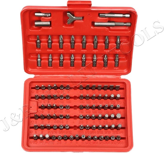 Vector Tools Security Bit Set, Chrome Vanadium Steel | 100-Piece Set