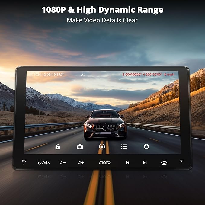 ATOTO AC-RCR04W 1080P Rearview Recording Camera,HDR,145° Wide Angle,Live Rear View,IP67 Waterproof,Backlight Compensation,Gain Control,Compatible with S8 UN/PN/MS(S8 PN only for Real-Time View)