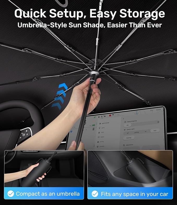 Zanch Upgrade Windshield Sun Shade, Custom Fit for Toyota RAV4 2019-2025 [Titanium-Silver Reflective Coating] Blocks 99% UV & Heat, Sunshade Umbrella for RAV4 2019 2020 2021 2022 2023 2024 2025