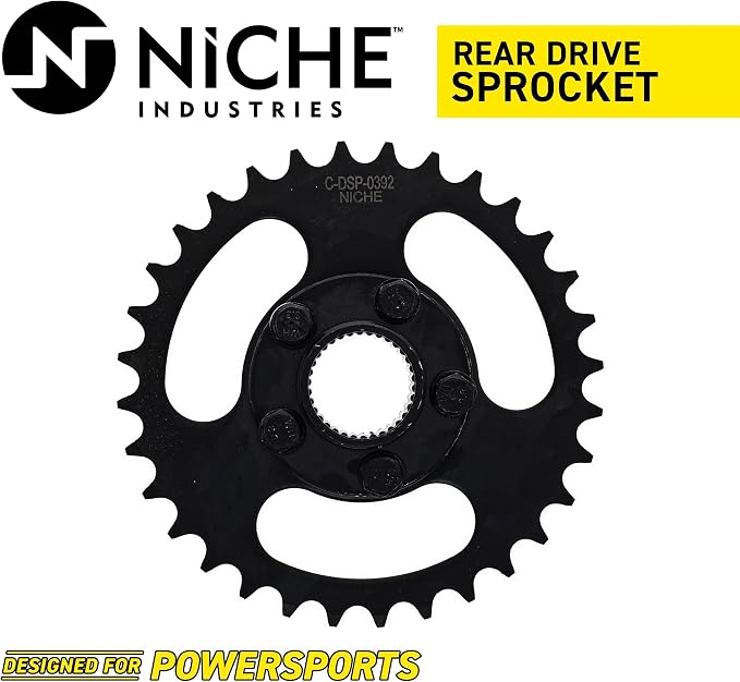 NICHE Drive Sprocket Chain Combo for Polaris RZR 170 Front 12 Rear 32 Tooth 520 O-Ring 120 Links