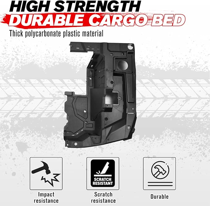 A & UTV PRO Right Side Rear Box Section for 2014-2023 Polaris RZR XP 1000/4 1000/Turbo - Combined Trunk Bed Storage Carrier Luggage Accessories, Replace OEM 5454270, RH, Black