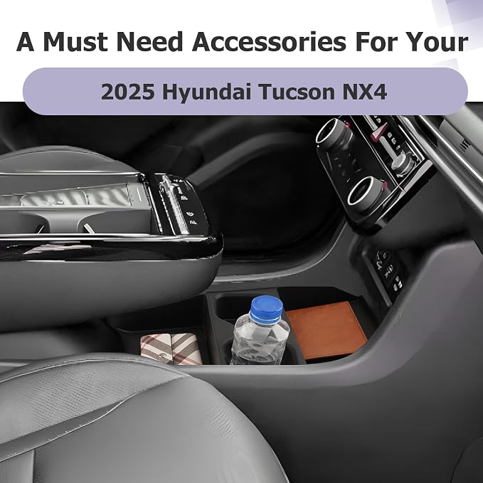 LUWU 2026 Tucson Accessories for 2025-2026 Hyundai Tucson Lower Console Organizer Armrest Box Organizer Only Fit for Tucson Hybrid/Limited - NOT for 2022-2026 Tucson with Automatic Transmission
