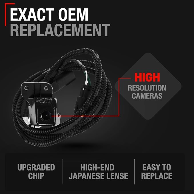Rear View Backup Camera - Compatible with 2007-2013 Chevrolet Silverado; GMC Sierra 1500, 2011-2014 Chevrolet Silverado; GMC Sierra 2500 3500 - Reverse Park Assist Camera - OEM 23146157, 590-084