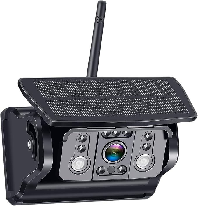 Wkzay Solar Wireless Backup Camera - HD 1080P RV Rear View Camera with Magnetic Mount - Compatible with V39/R73 Systems