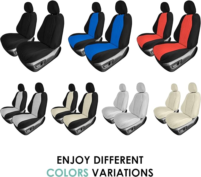 FH Group Custom Fit Car Seat Covers Specifically Made for Toyota Sienna 2021-2024, Black Ultraflex Neoprene Front Set Automotive Seat Covers, 7-8 Seater SUV Seat Covers, Toyota Accessories