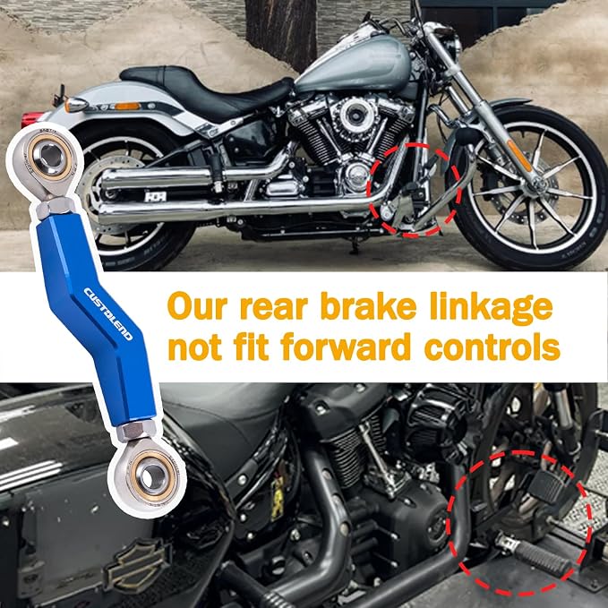 Brake Linkage Angle Adjustment Lever for Harley, Rear Brake Riser, Brake Shift Lever Compatible for 2018+ Softail M8 Harley Low Rider S/ST, Street Bob, Makes Braking 20% Easier