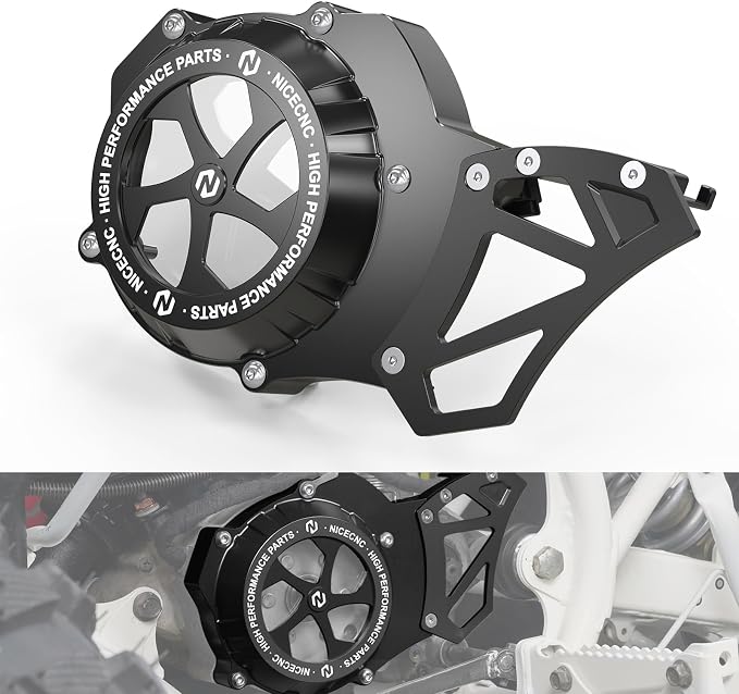 NICECNC Sprocket Protector Engine Crankcase Guard Compatible with Yamaha Blaster 200 YFS200 1988-2006, See Fitments, Replacement for 2XJ-15411-00-00 Black
