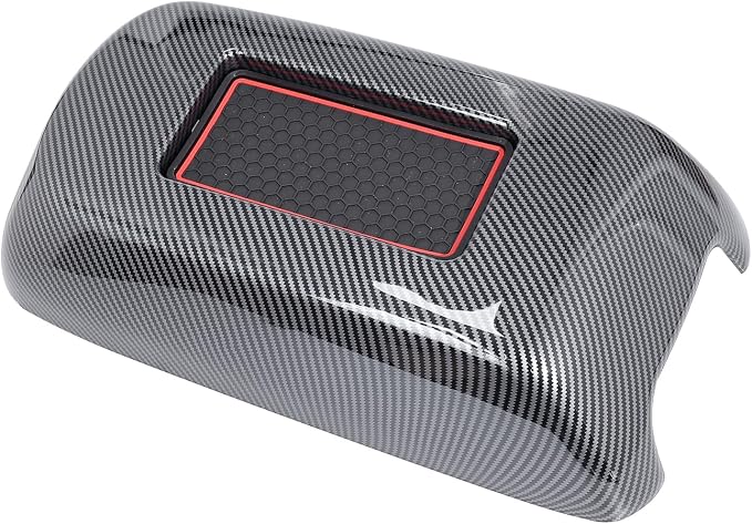 for Dodge Charger for Chrysler 300 Interior Accessories Center Console Organizer Armrest Box Cover Trim ABS Carbon Fiber