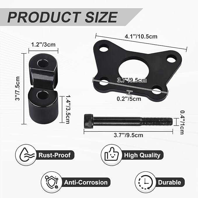 Aluminum 1-3/8" Rise Handlebar Riser Kit For Can Am Spyder F3/F3S/F3T/F3 Limited 2016+ & RT/RTS 2020+ Models|1-1/8" Backward Adjustable Bar Accessories (A)