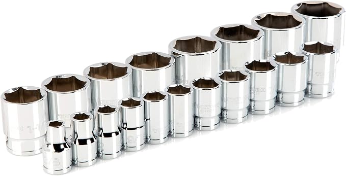 TEKTON 1/2 Inch Drive Shallow 6-Point Socket Set, 19-Piece (3/8-1-1/2 in.) | SHD92009