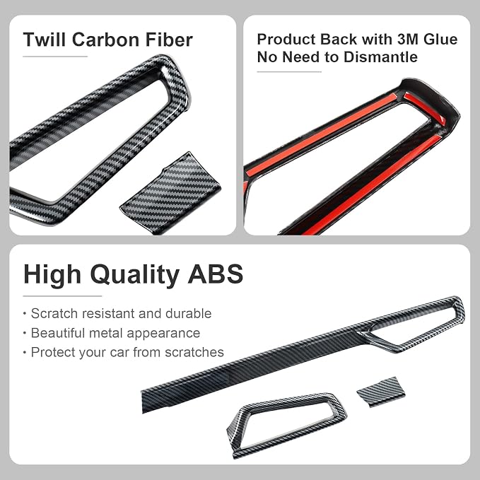 11PCS Carbon Fiber Interior Kit Accessories Compatible with Toyota Corolla 2020–2026 Sedan & 2019–2026 Hatchback