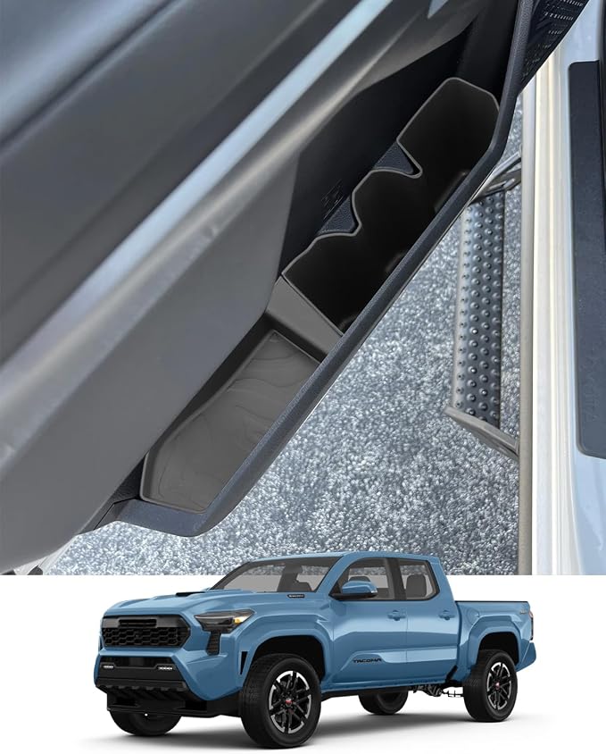 6Pack Compatible with 2024 2025 2026 Toyota Tacoma Center Console Door Side Storage Trays for Toyota Tacoma 2026 Accessories Door Handle Pockets for 2026 Toyota Tacoma Door Trays Handle Inserts