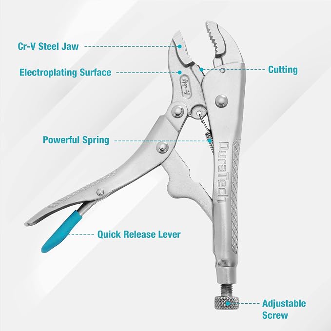 DURATECH 7-Inch Locking Pliers & DURATECH 8-Piece Pliers Set