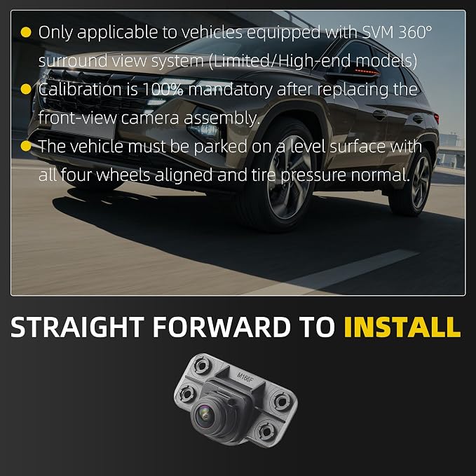 Dasbecan Front View Camera Compatible with Hyundai Tucson 2022-2024 Replaces Number 99250-N9500 99250N9500