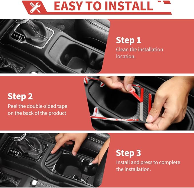 23pcs Full Set Interior Trim Kit for Jeep Wrangler JL JLU Gladiator JT 2018-2023 Steering Wheel Door Handle Air Conditioning Vent Cup Holder Reading Light Headlight Gear Cover, Carbon Fiber