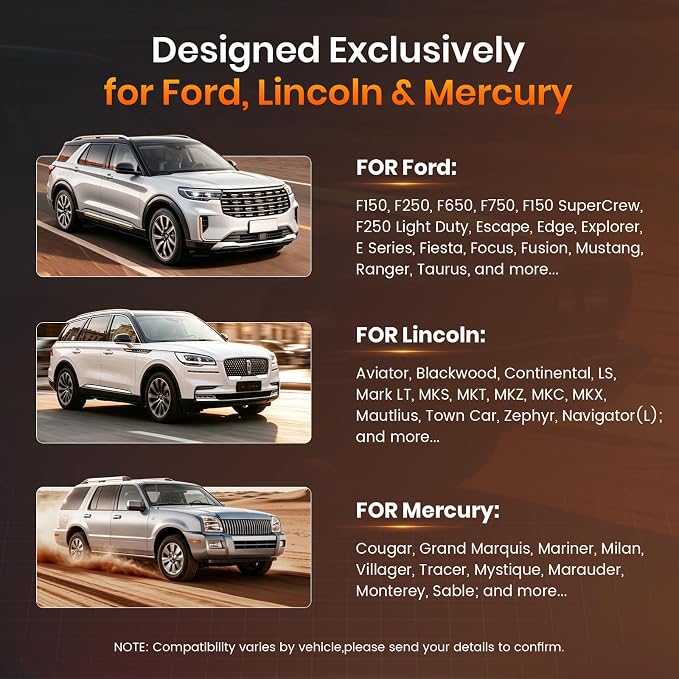 ANCEL FD700 Ford Lincoln Mercury OBD2 Scanner, Full System Automotive Car Code Reader with All Functions, Including Battery Registration ABS SRS SAS BMS Oil Reset TPMS Engine IQA EPB Regen