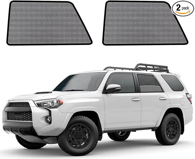 4Runner Specific Side Window Sun Shades, 2011-2023 Rear Vehicle Interior Shade for Baby Mesh Covers, Breathable, UV Protection and Heat Insulation (4Runner(2011-2023), Rear Side-2pcs)