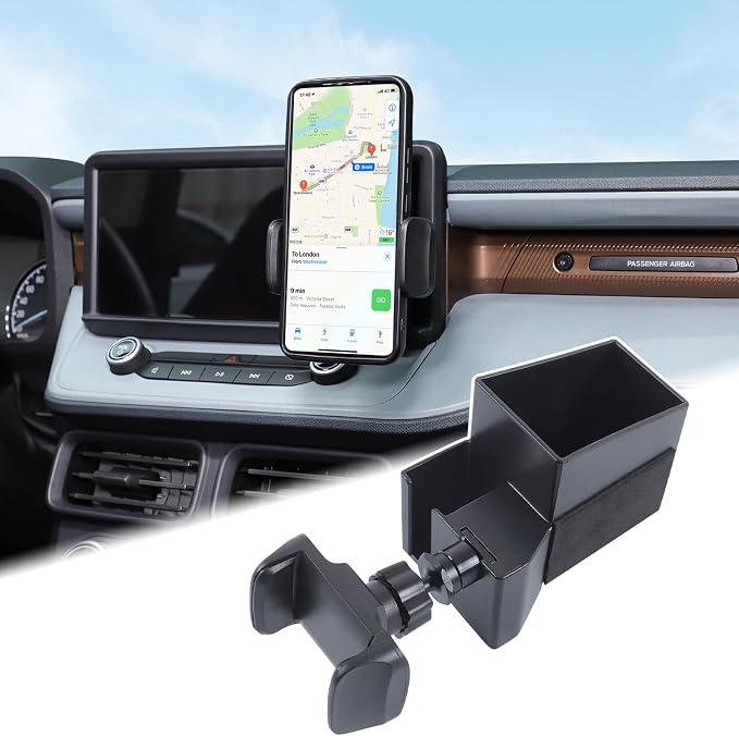 Aunginsy Dashboard Hidden Screen Drawer Organizer with Phone Holder Compatible with Ford Maverick 2022 2023 2024 Car Multimedia Display Right Side Panel Storage Box Truck Dash Cubby Insert Accessories