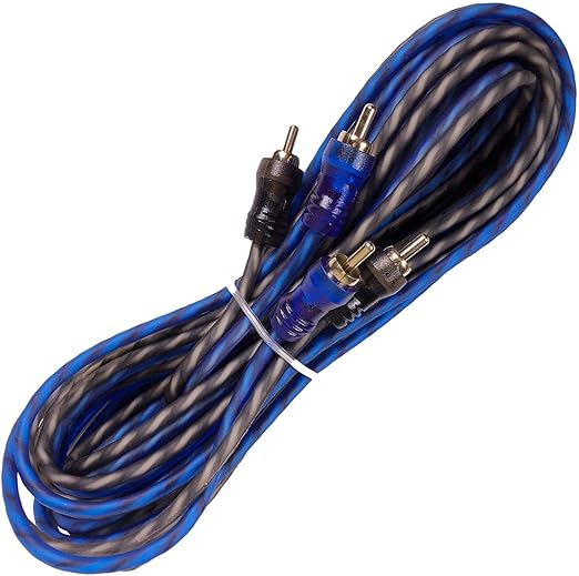 Gravity Warzone 1/0 Gauge Power Amp Kit Up to 5000 Watts Premium Elite Pro Flexible RCA Speakers Wires, 250A + 300A Fuse Included, Complete Blue DIY Hobbyist AWG Amplifier Installation Wiring