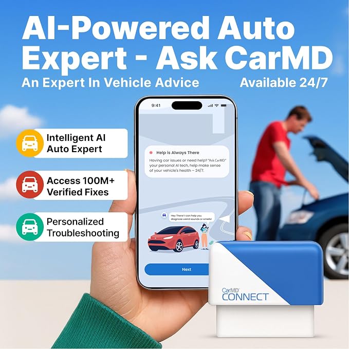 CarMD Connect All-in-One Vehicle Health Monitoring, Location Sharing and A.I. Auto Mechanic