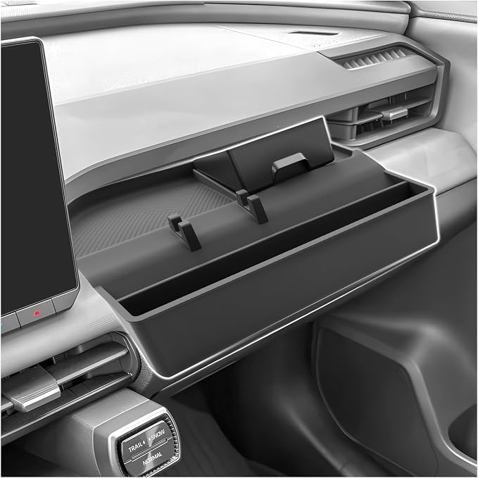 SXCY for 2026 Toyota RAV4 Center Console Organizer Passenger Side Tray Multifunctional Storage 2026 RAV4 Accessories for 2026 Toyota RAV4 Interior Console Acccessories with Drawer and Phone Stand