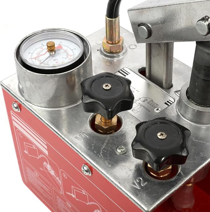 IRONWALLS Hydraulic Manual Water Pressure Compression Test Pump Water Pipe Leakage Pressure Tester 3 Gallon Tank