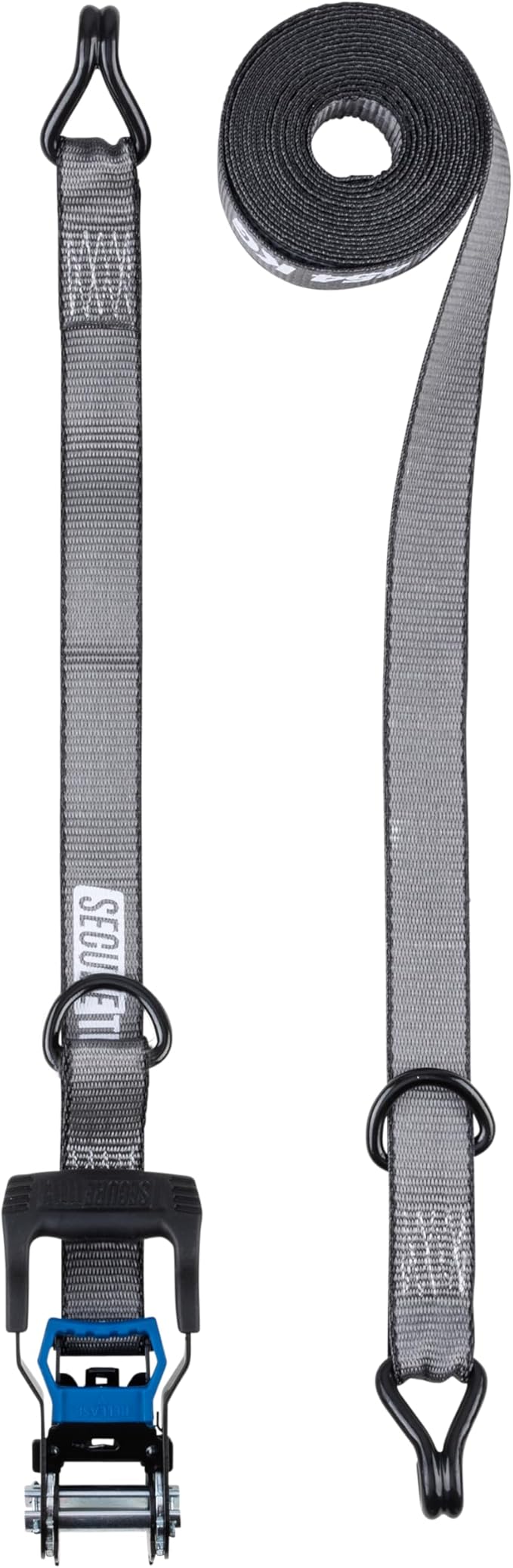 Secure Tite Ratchet Straps, Ratcheting Tie Down Strap with Hooks - 1-1/4” x 16’ Truck Tie Down Straps – Vinyl Double J-Hooks, 1000 lbs. Working Load Limit, 3000 lbs. Break Strength (Pack of 16)