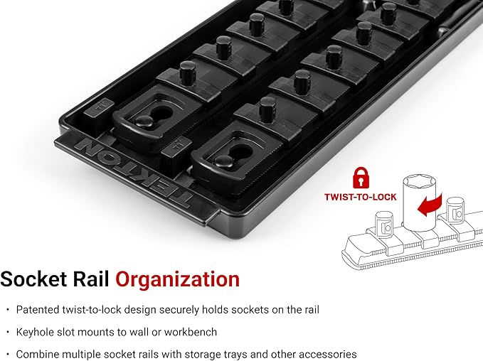 TEKTON 1/4 Inch Drive 12-Point Socket Set, 22-Piece | SHD90213