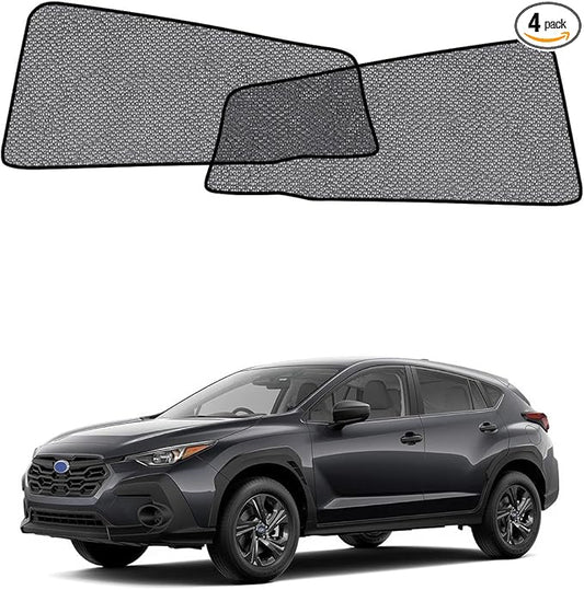 Car Window Shade for Crosstrek 2024 2025 2026,2 Pack UV & Glare Protection, Breathable Privacy Screen, Insect & Bug Blocker Magnetic Mesh Side Rear Sun Shades for Baby Camping, Napping & Travel