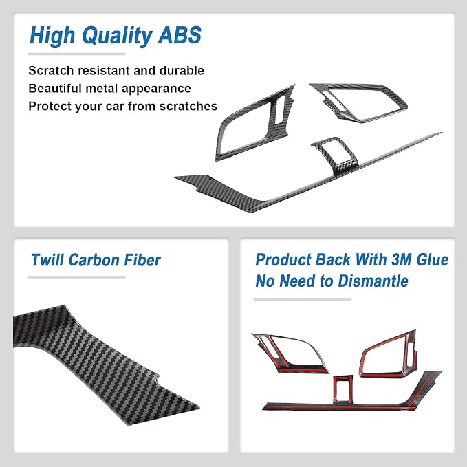Carbon Fiber AC Air Vent Cover Compatible with Honda Civic 10th Gen 2016-2021