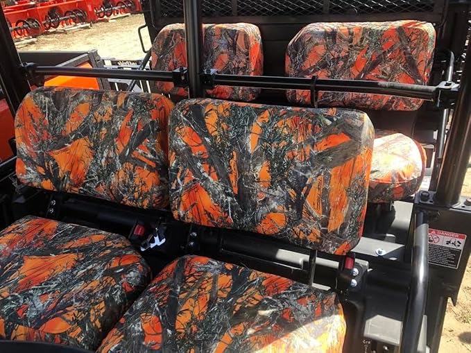 Durafit Seat Covers, for 2015 and Newer Kubota RTV X1140, Seat Covers for Front and Rear Seats Made in MC2 Camo Waterproof Endura