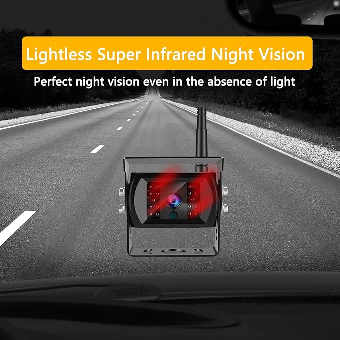 Wireless Backup camere System for Truck, VECLESUS VWS 1080P 7-Inch Mirror Monitor Backup Camera System, HD IR Night Vision, Waterproof Rearview Camera,4 Video Inputs, for Trucks,RVs,Vans,SUVs and Cars