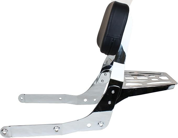 YHMOTO Passenger Sissybar Backrest with Luggage Rack for Honda Shadow Aero 750 VT750C 2004-2023 (Chrome)