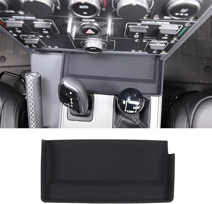 Front Center Console Mat Compatible with INEOS Grenadier 2020-2025 Accessories, Center Console Bin Anti Slip Silicone Mat, Insert/Bottom Center Console Organizer Compartment Slot Liner Mat (Black)