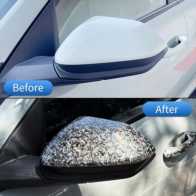 2PCS Exterior Side Mirror Covers Trim Compatible with Kia K4 2025-2026 Accessories (Forged)