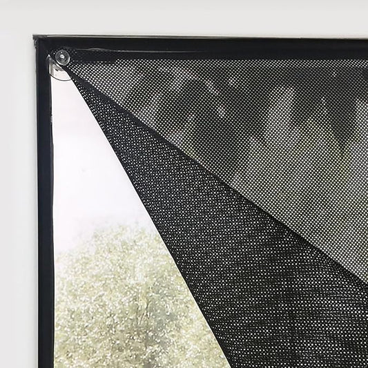 SCHRLING No Drill Cordless Light Filtering Window Shade, 63" W x 118" L with Suckers, for Living Room, Bedroom