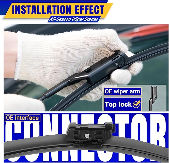 3 wipers Replacement for 2018-2021 2022 2023 2024 2025 Volkswagen Vw Tiguan, Windshield Wiper Blades Original Equipment Replacement - 25"/22"/15" (Set of 3) Top Lock
