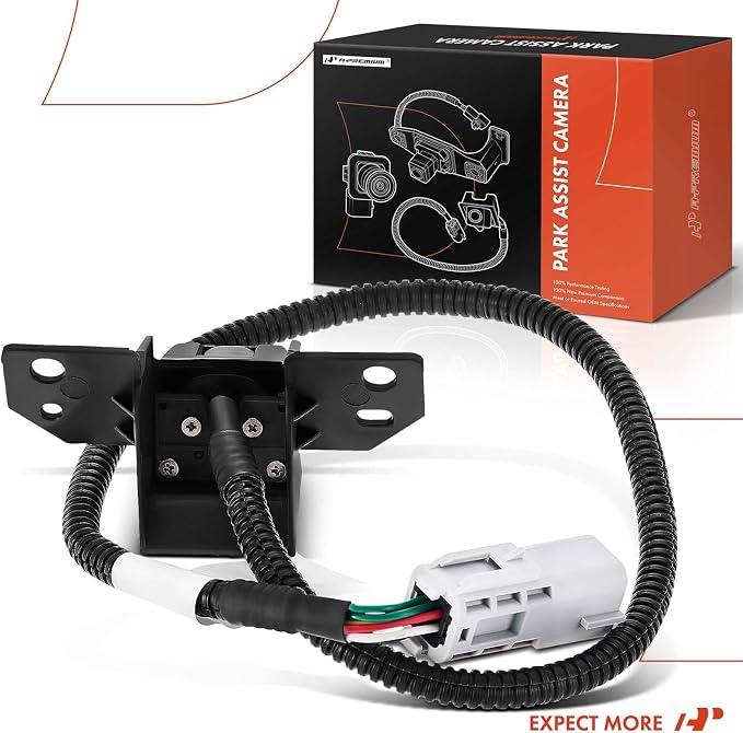 A-Premium Park Assist Camera Rear View Backup Reverse Camera Compatible with Select Hyundai & Chevrolet Models - 2012-2015 Santa Fe, 2012-2015 Camaro - Replace# 22915366