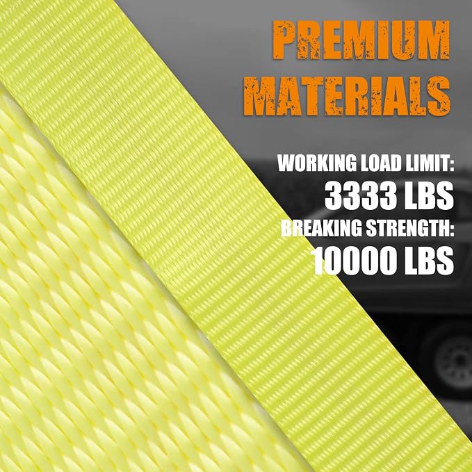 4Pack Flat Hook Tire Straps with 4Pack Axle Straps