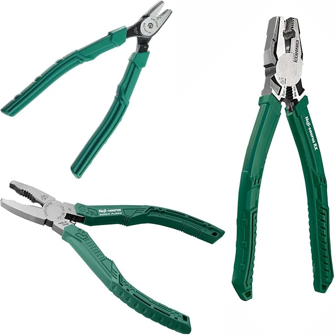 ENGINEER PZ-58 Pliers & PZ-22 High Leverage Pliers & PZ-59 Heavy Duty Pliers Bundle (Made in Japan)