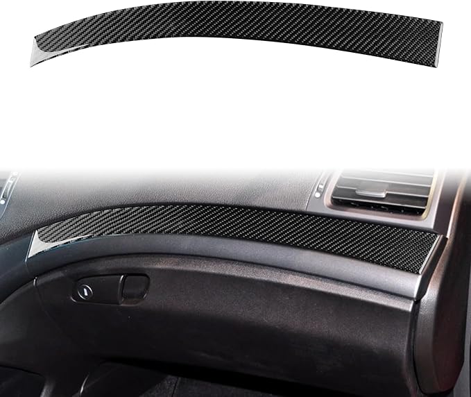 Black Soft Carbon Fiber car Interior Passenger Instrument Panel 1/Piece Decorative Sticker Suitable for Acura TSX 09-14 Carbon Fiber car Interior