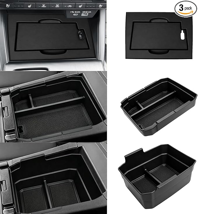 Designed for 2026+ Subaru Outback Center Console Organizer [Double-Layer] Tray and and Wireless Charging Mat, for 2026 Subaru Outback [Premium/Wilderness/Limited/Touring] Accessories