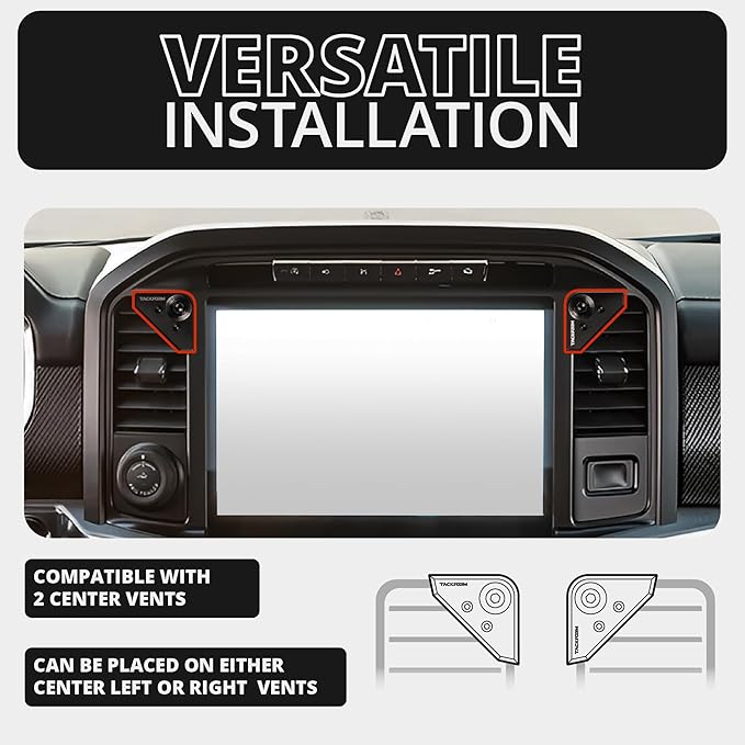 Tackform Link Vent Mount Universal Phone Holder - Compatible with BlueCruise, 2021-2025 Ford F150 & Raptor, 2023-2025 Ford Super Duty | Aluminum | Zero Slip | 3.5" Arm | Blue