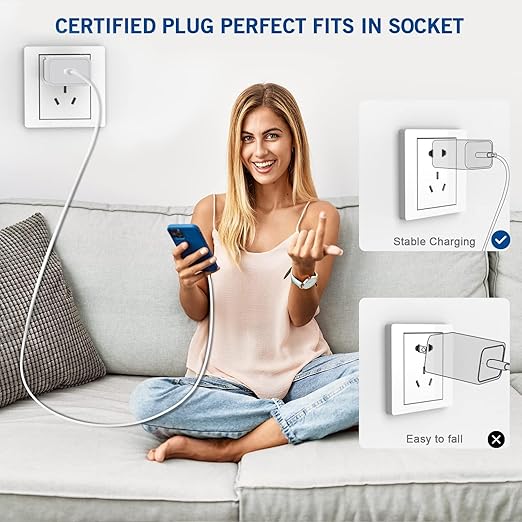 iPhone Fast Charger, 20W[Apple MFi Certified] USB Type C Fast Charging Block Power Delivery Lightning Charger with 3.3ft Lightning Cable for iPhone 13 Pro Max Mini 12 Pro 11 XS X XR