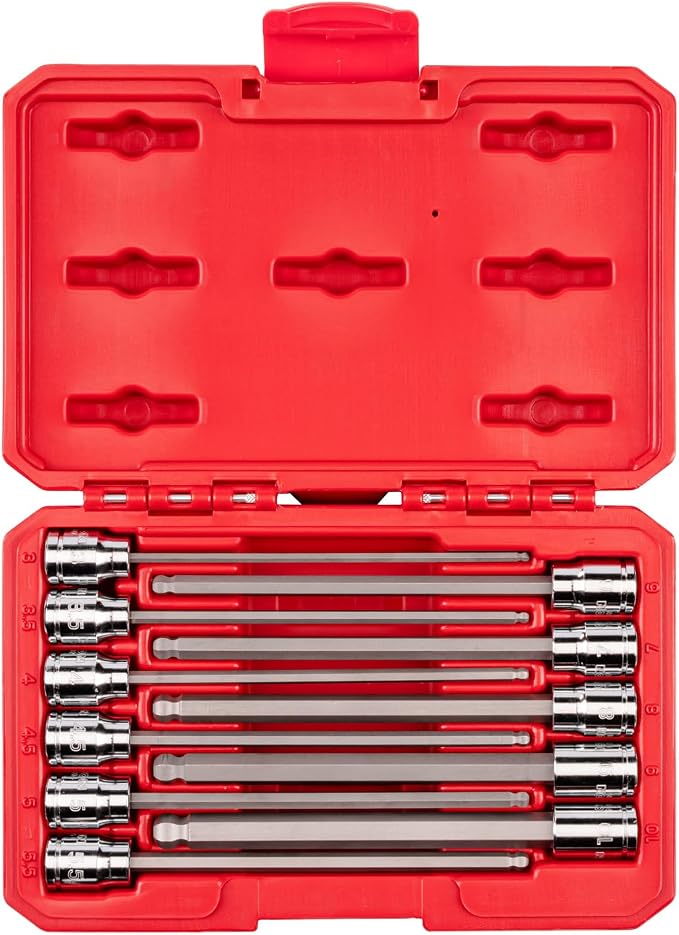 TEKTON Long Ball End Hex Bit Socket Set, 11-Piece | SHB91320