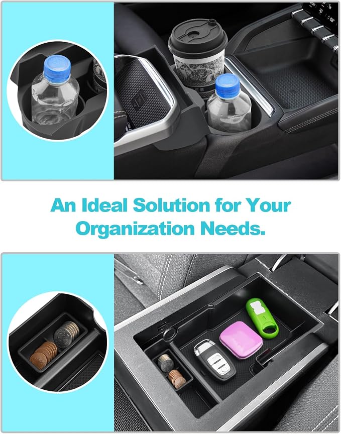 CDEFG 3Pcs for 2025 2026 GMC Terrain Center Console Organizer for 2025 2026 GMC Terrain Accessories Middle Console Organizer Armrest Storage Box Coin Holder & Cup Holder