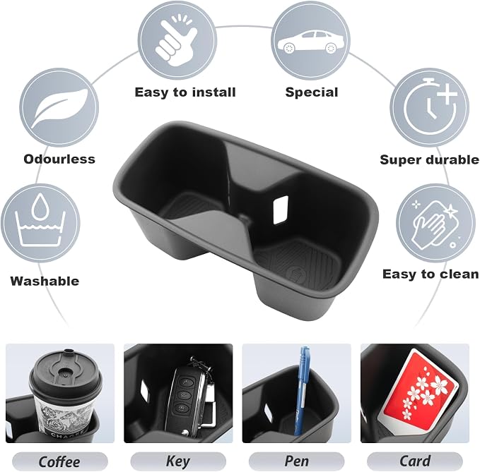 SKTU for 2024 2025 Kia Telluride Cup Holder for 2024 2025 Kia Telluride Central Control Cup Holder Kia Telluride 2024 2025 Accessories Rubber Cup Pad 2024 2025 Telluride Non-Slip Pad
