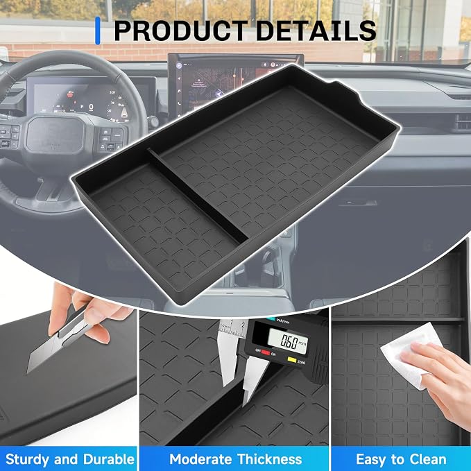 SXCY for 2026 Toyota RAV4 Center Console Organizer for 2026 Toyota RAV4 Accessories [Silicone Under Armrest Tray] for 2026 Toyota RAV4 Console Organizer Armrest Console Tray