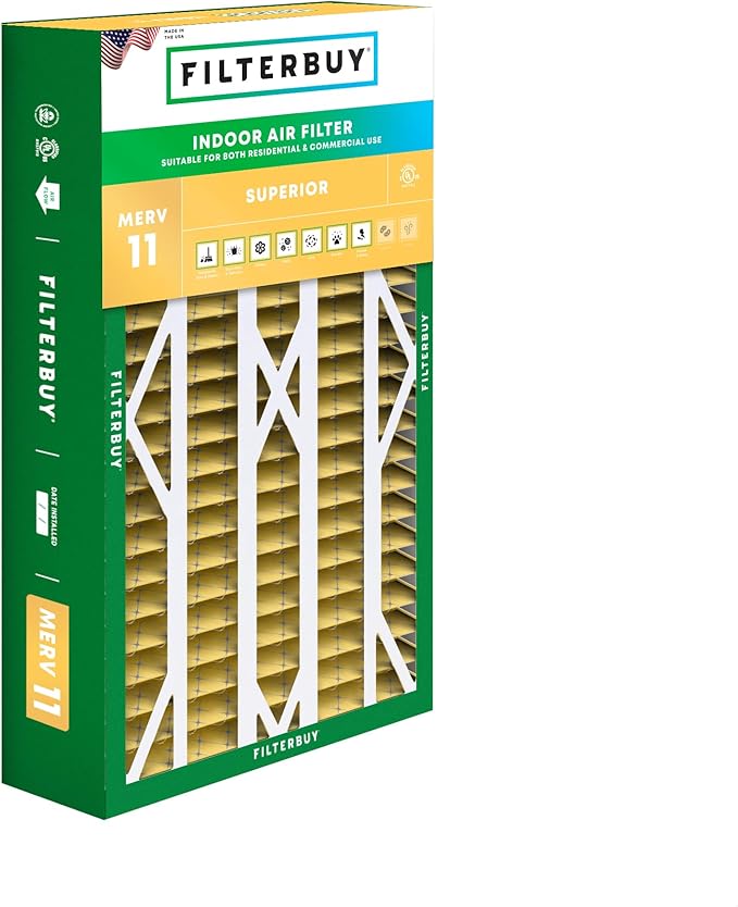 Filterbuy 16x26x5 Air Filter MERV 11 Superior Pet & Allergy Defense (1-Pack), Pleated HVAC AC Furnace Filters for Electro-Air, Emerson, White Rodgers, and More (Actual Size: 16.00 x 25.75 x 4.88)